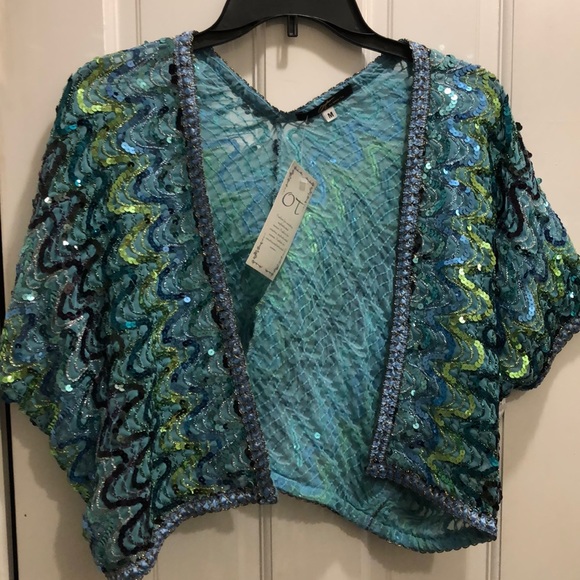 OT by Jamie Cha Sequin Bolero Jacket - Picture 1 of 15